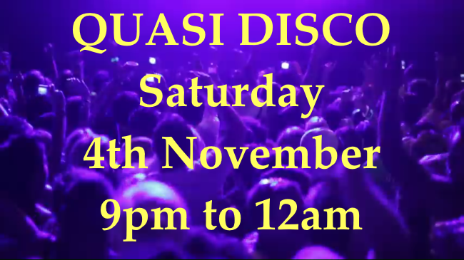 Quasi disco event promo slide