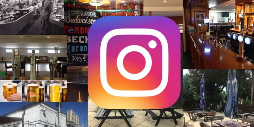 Collage of images under Instagram central logo
