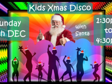 Kids Xmas Disco event promo slide