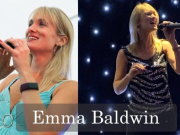 Solo artist Emma Baldwin montage images for promo slide