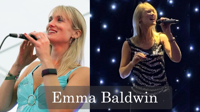 Solo artist Emma Baldwin montage images for promo slide