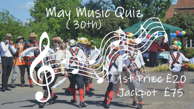 Featured image and promo slide for May 2025 Music Quiz