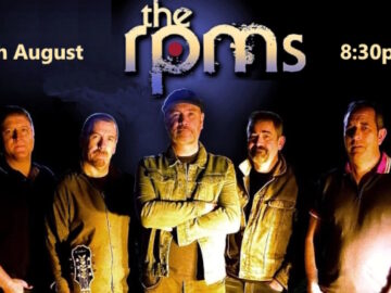 The RPMs, 5-piece band, AUG 2025 promo slide