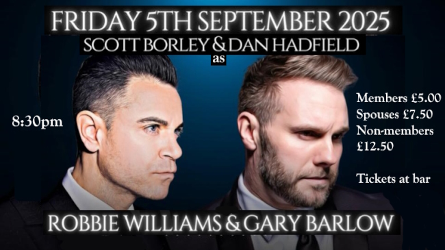 William Barlow Tribute Act AUG 2025 Promotion for Williams Barlow tribute act on 5th September 2025