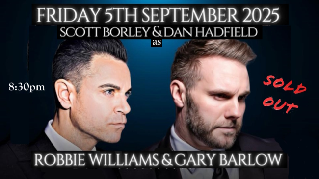 Promotion for Williams Barlow tribute act on 5th September 2025 now sold out