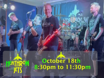 Promotion for Heathrow Jets band October 18th 2025