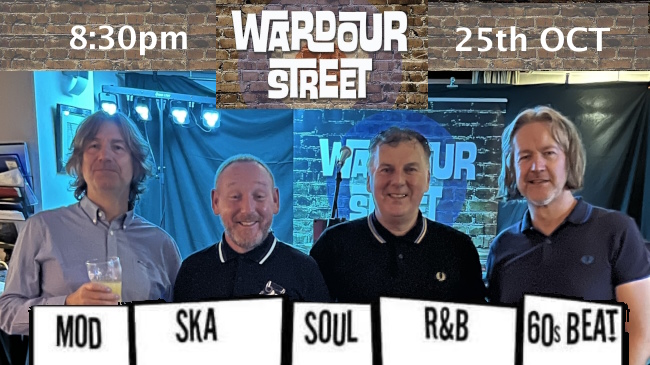 Promotion for Wardour Street band 25th October 2025