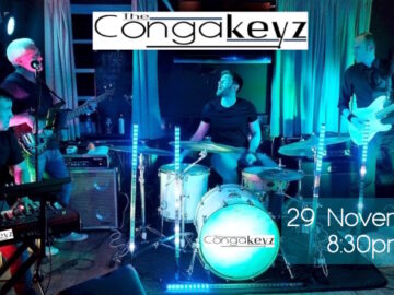 29th November promo slide for 4-piece covers band The Conga Keyz