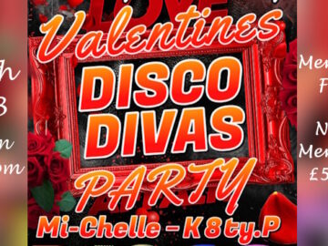 Promotion for Disco Divas at Club on Valentines Day 14 FEB 2026
