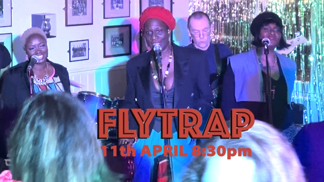 Promotion for FlyTrap soul band gig 11th April 2026 8:30pm