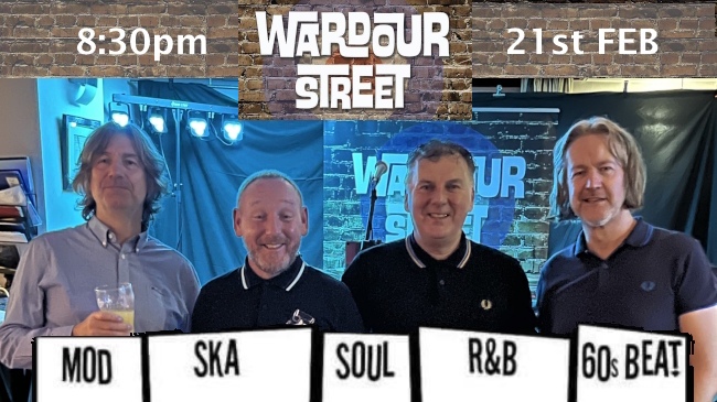 Promotion for Wardour Street band at Club 21st February 2026