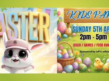 Kids Easter Party Sunday 5th April promo slide