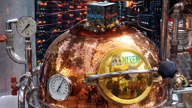 Malosn Cores AI Beer and Spirits Mixer in situ ready to produce any bar beverage on demand.