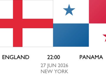 Football World Cup 2026 England v Panama 27 JUN in New York fixture poster