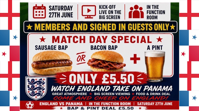 Beer and Bap promo for England v Panama World Cup Football game