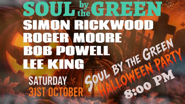 The DJs for the Soul by the Green Halloween disco Saturday 31st October 8pm