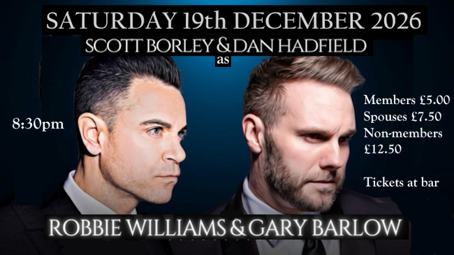 Promotion for Williams Barlow tribute act on 19th December 2026